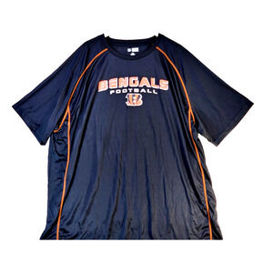 Cincinnati Bengals Football Men's NFL Team Apparel Shirt 4X Black Orange